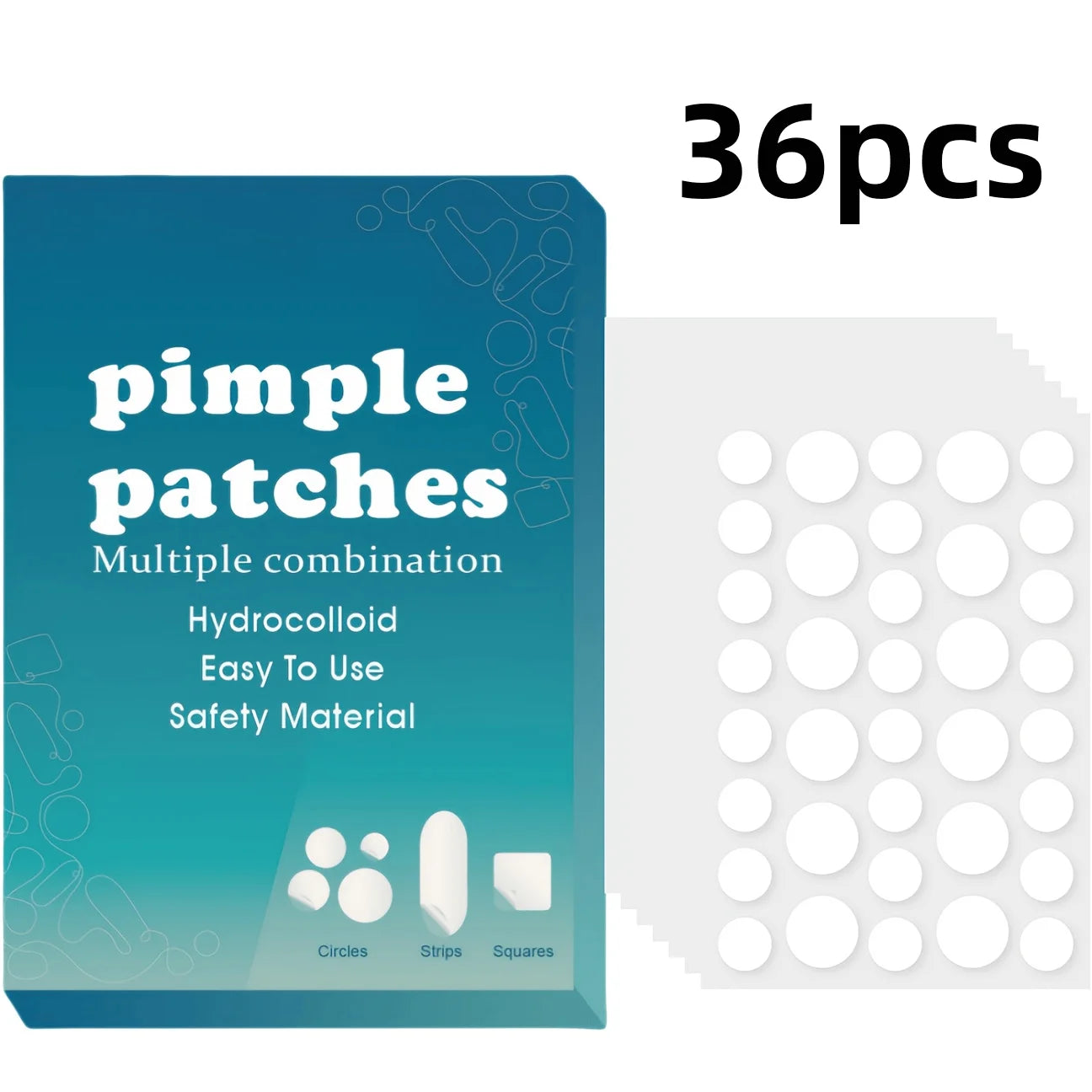Skin-Calming Acne Patches - Hydrocolloid Technology Gently Heals Blemishes, invisibleProtection.