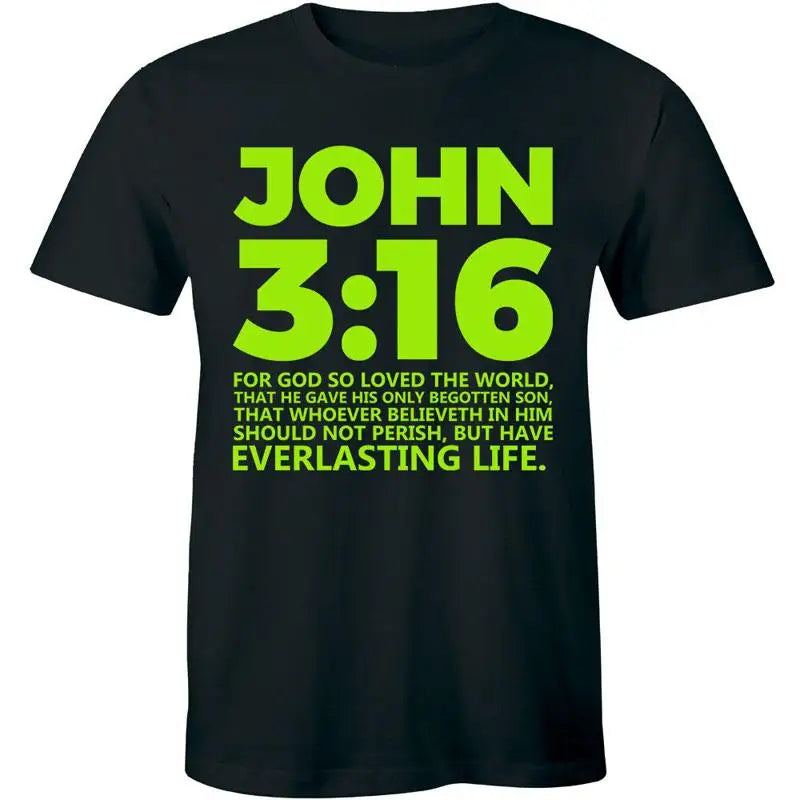 John 3 16 T Shirt Bible Religion Christian Jesus Christ God Lord Mens Tee Shirt