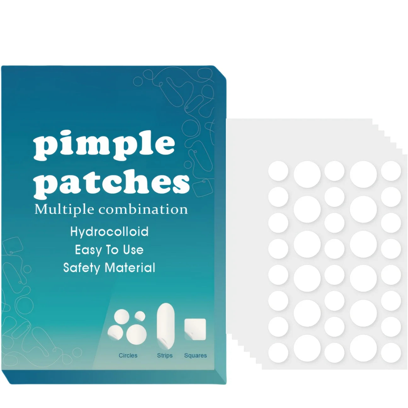 Skin-Calming Acne Patches - Hydrocolloid Technology Gently Heals Blemishes, invisibleProtection.