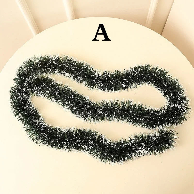2M Christmas Eve Decoration Bar Tops Ribbon Garland Christmas Tree Kitchen Ornaments Wedding Party Christmas Decoration Prop