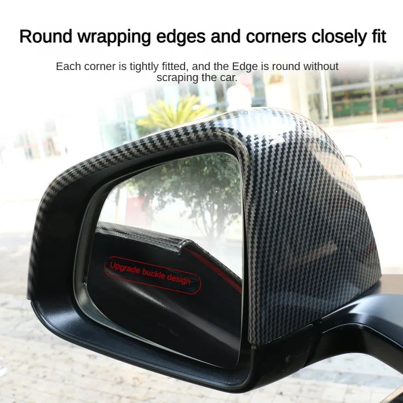 Carbon Fiber Car Rearview Mirror Cover For Tesla Model 3 Highland ABS Rear View Mirror Decorative Shell Auto Exterior Accessorie