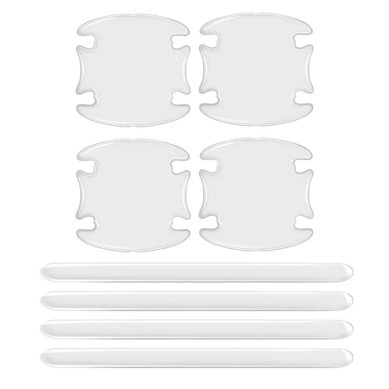 Car Door Handle Bowl Scratch Transparent Stickers Protective Invisible Silicon Rearview Mirror Anti-collision Protection Strip