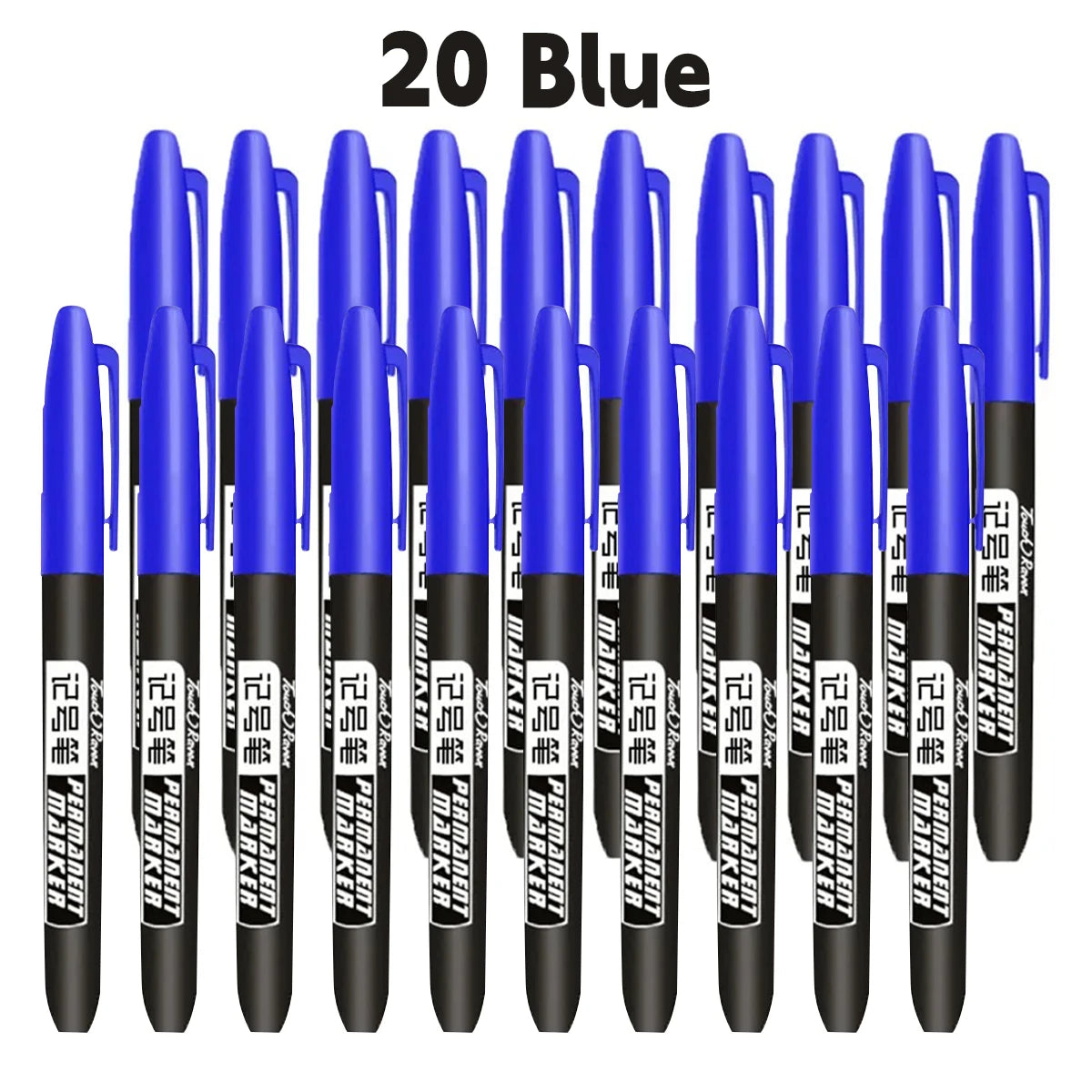 6-20PCs/Set PermanentMarker Pen Fine Point Waterproof Markers Thin Nib Crude Nib Black Blue Red Ink 1.5mm Fine Color Marker Pens