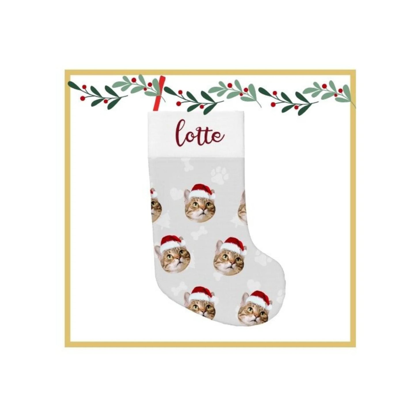 Custom Christmas Stocking 2026 Personalized Name Photo Christmas Socks Gift Bag For Christmas Tree Decorative Pendant