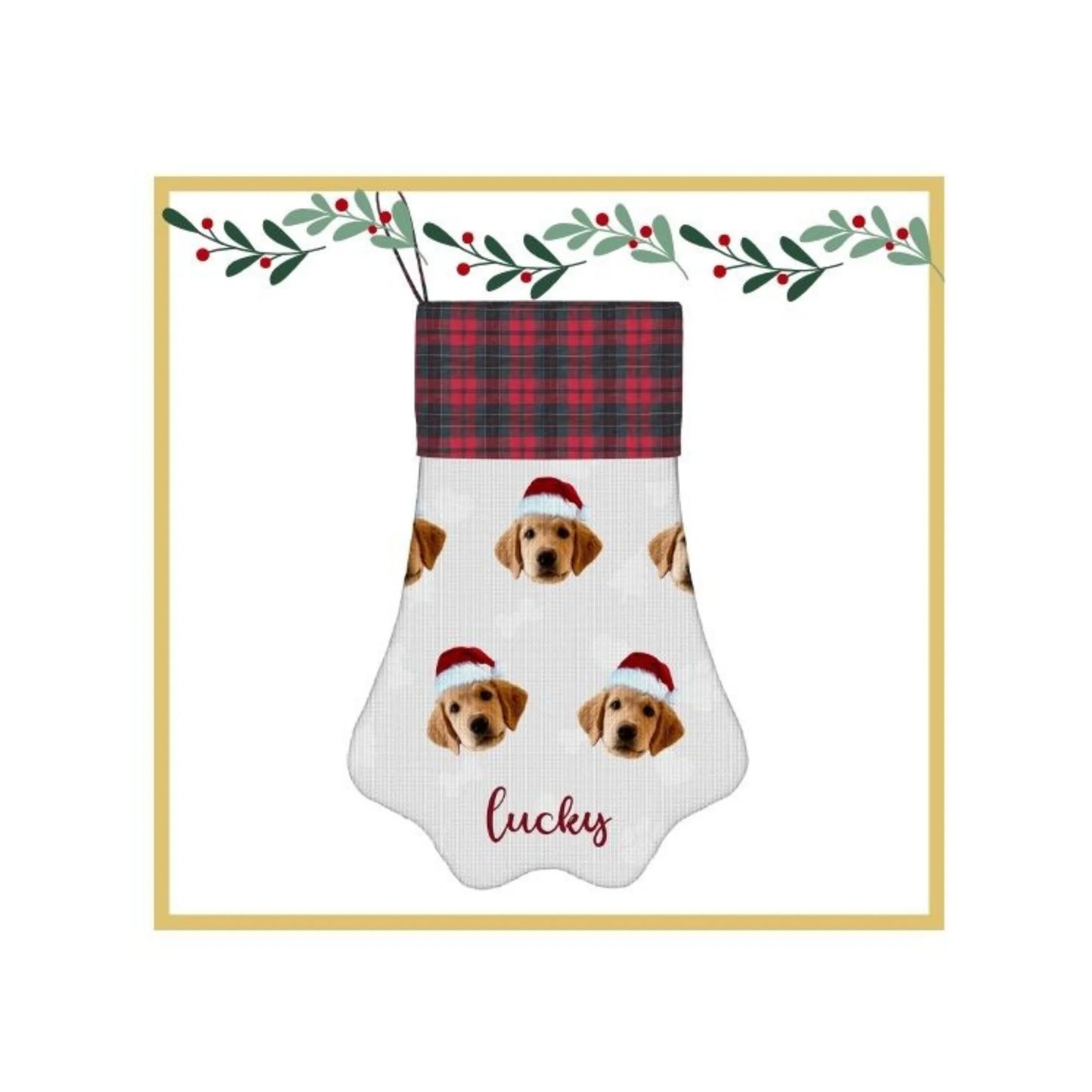 Custom Christmas Stocking 2026 Personalized Name Photo Christmas Socks Gift Bag For Christmas Tree Decorative Pendant