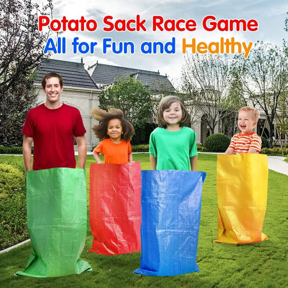 Classic Races Set for Kids: Sack Bags, Three-Legged Bands, and Wooden Egg & Spoon for Sensory Integration Training