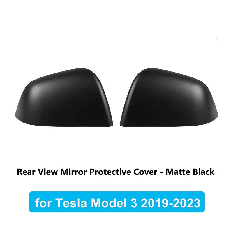Carbon Fiber Car Rearview Mirror Cover For Tesla Model 3 Highland ABS Rear View Mirror Decorative Shell Auto Exterior Accessorie