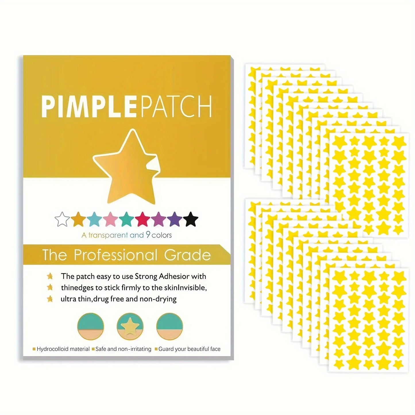 40 Patches Acne Treatment Patch, Absorbs Pimple And Acne, Hydrocolloid Acne Pimple Patch For Covering Zits And Blemishes.