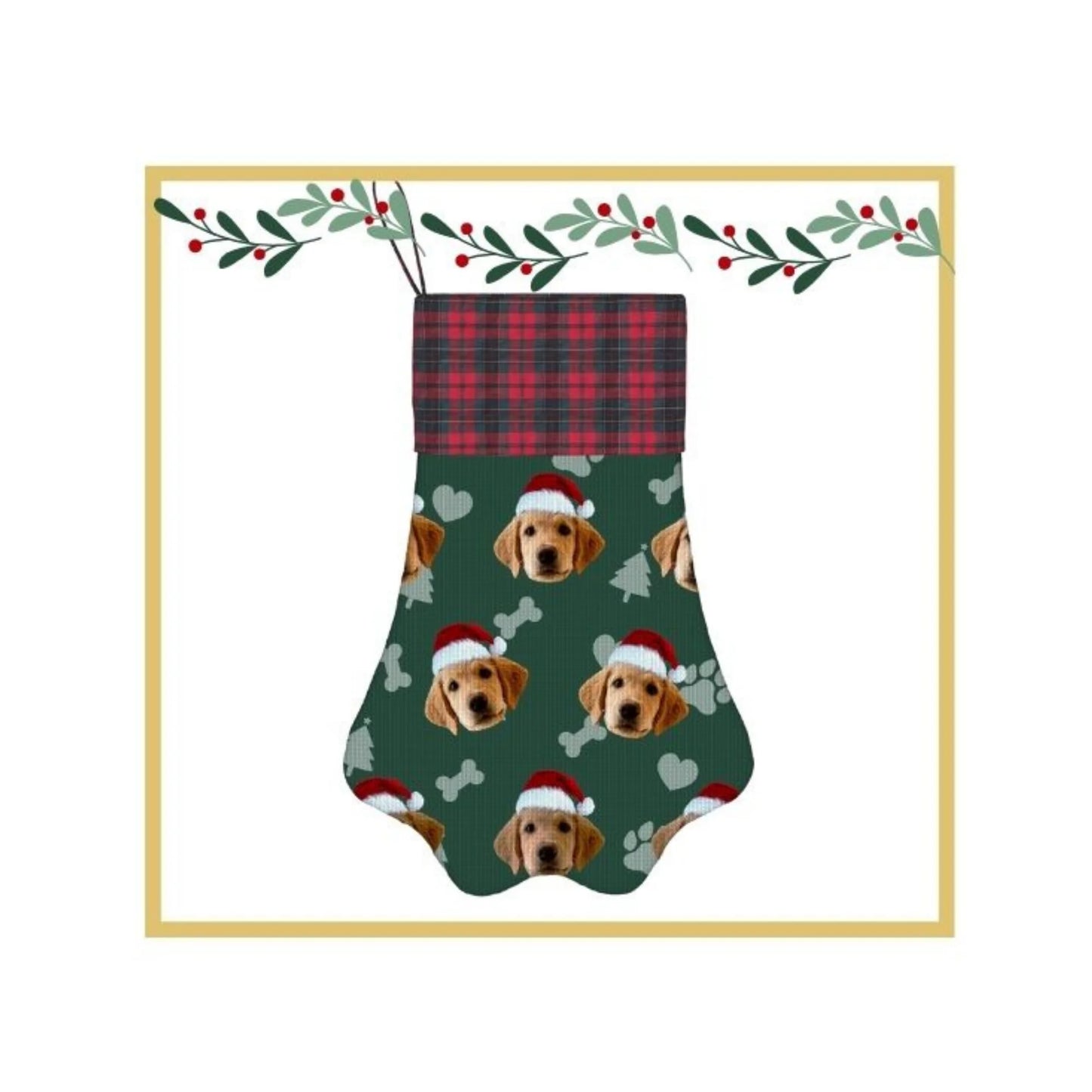 Custom Christmas Stocking 2026 Personalized Name Photo Christmas Socks Gift Bag For Christmas Tree Decorative Pendant