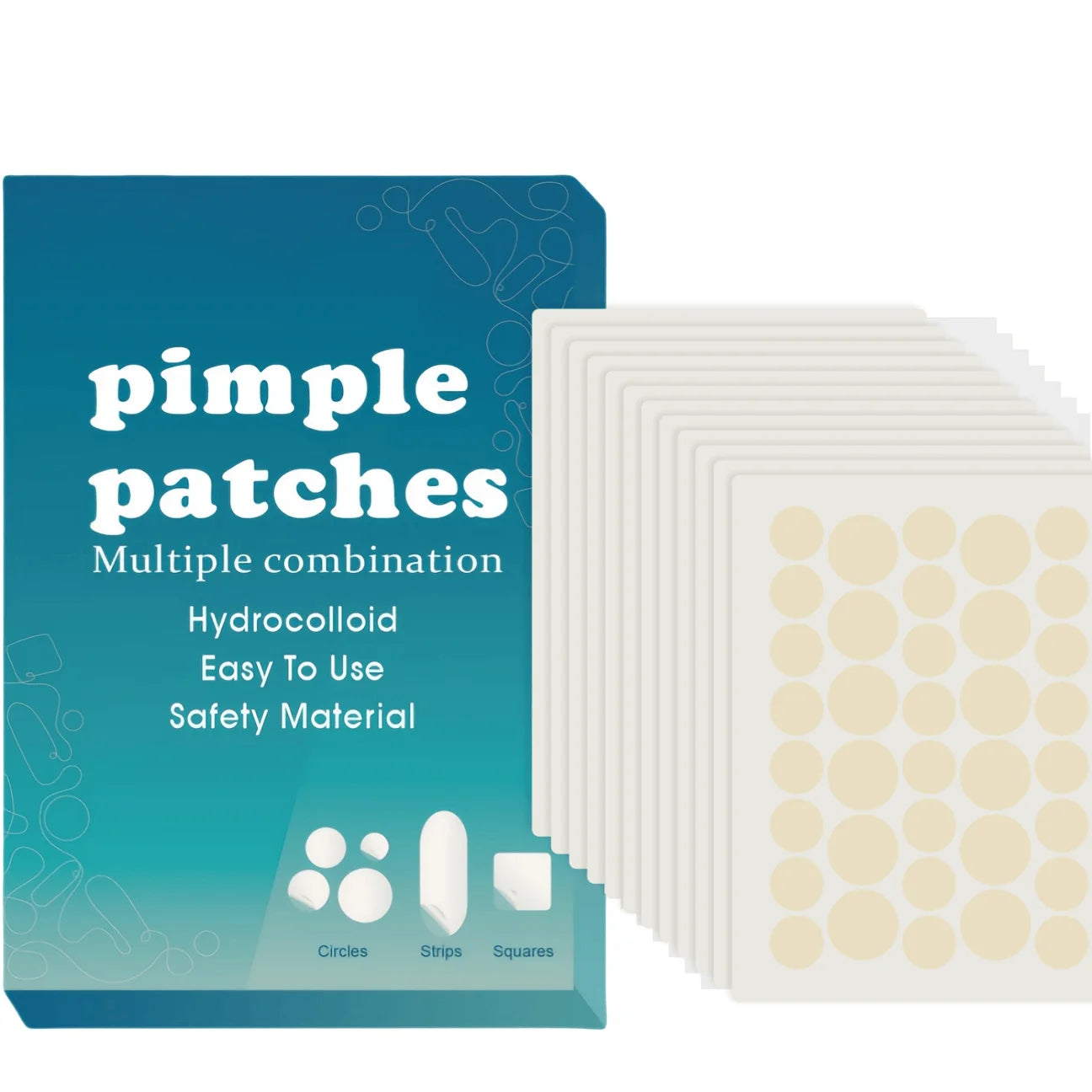 Skin-Calming Acne Patches - Hydrocolloid Technology Gently Heals Blemishes, invisibleProtection.