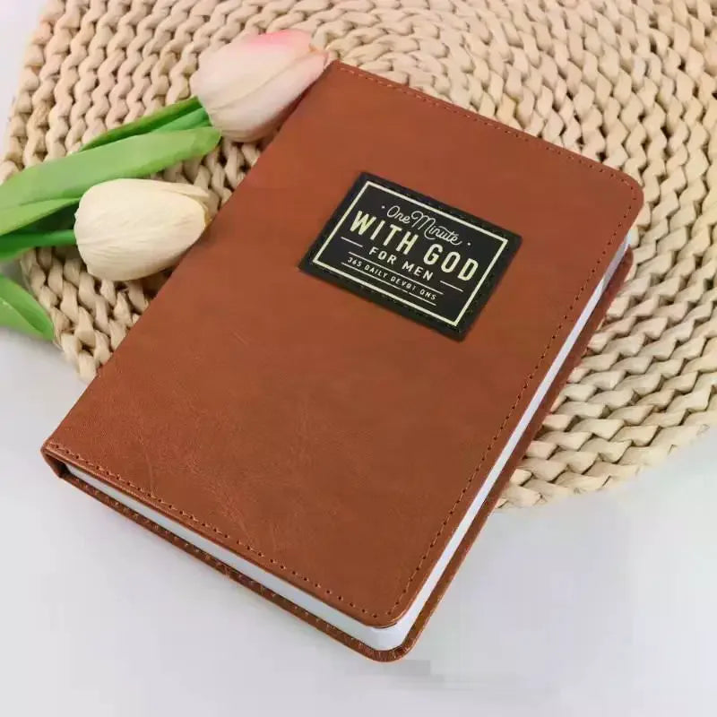 One Minute With God For Men: 365 Daily Devotional Book Daily Bible Reading & Prayer Planner With 365 Prompts Christian Gift