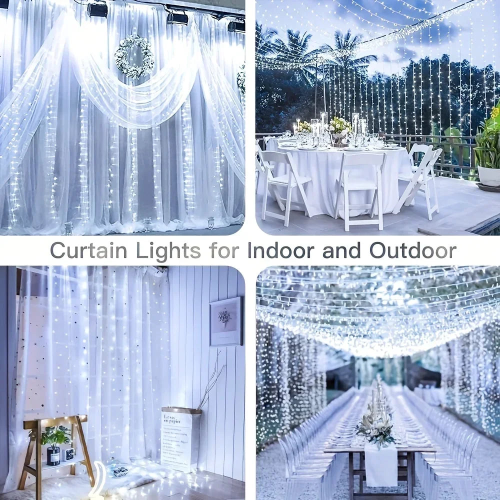 Remote Control USB Fairy Lights 3 4 6 Meters LED Curtain String Lights for Christmas Home Bedroom Decoration Festive Party