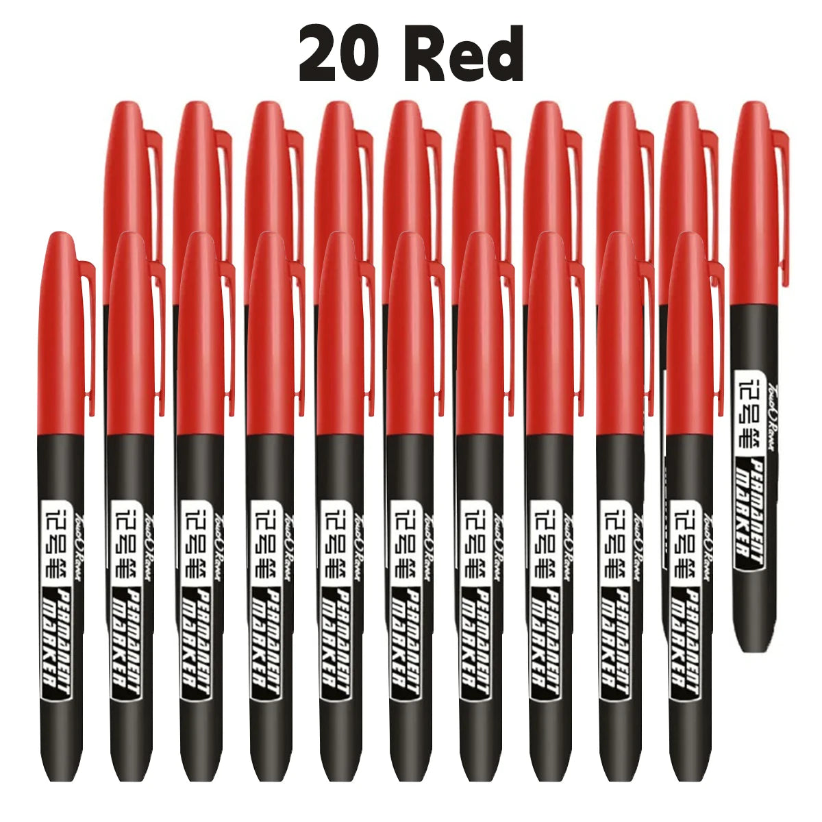 6-20PCs/Set PermanentMarker Pen Fine Point Waterproof Markers Thin Nib Crude Nib Black Blue Red Ink 1.5mm Fine Color Marker Pens