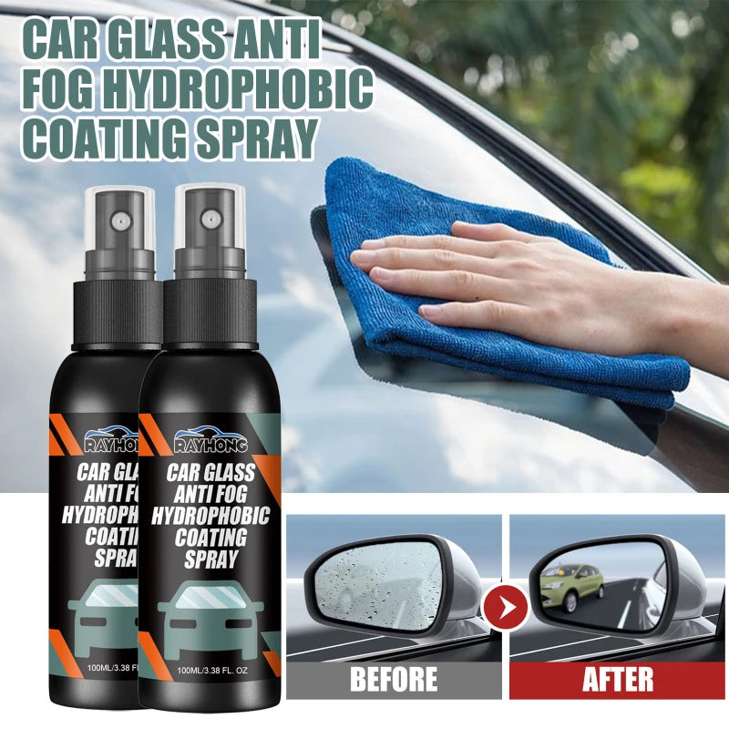 1-10PCS Car Windshield Hydrophobic Coating Spray Anti Fog Water Repellent Treatment for Rearview Mirror Glass Rainproof