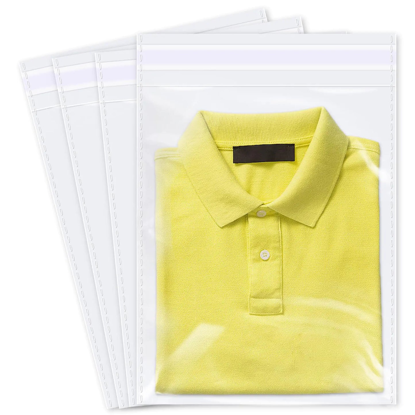 iMailer - 500 Pcs - 10" x 13" Clear Plastic Cellophane Bags - Resealable Self Sealing Cello Poly Bags for Prints Photos Documents Clothing T-Shirt